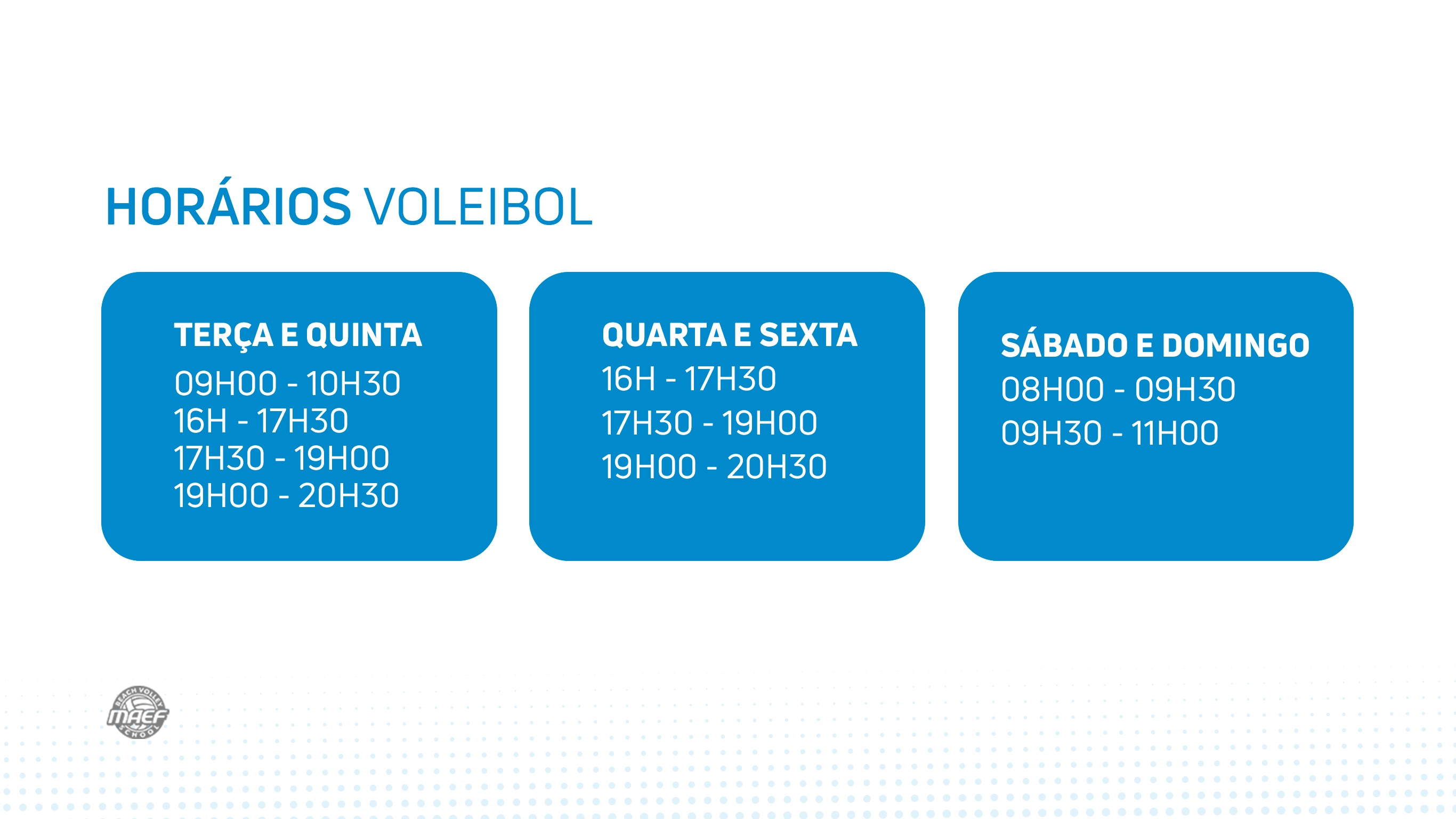 Horários Voleibol
